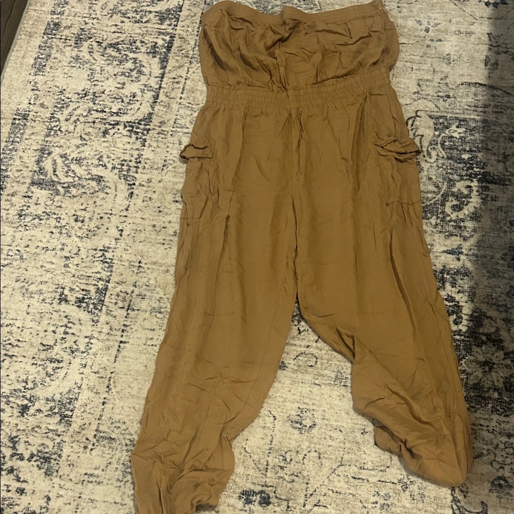 Women's Tan Jumpsuit